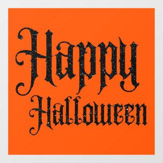 ブラックグリッターハッピーハローウィン ウィンドウサイン