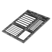 ブラックグリッターパターパーソナライズされたン毎日プランナー ノートパッド (アングル)