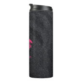 ブラックグリッターピンクリップ タンブラー (回転右)