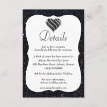 ブラックグリッターブラック&ホワイトハート結婚ズ詳細