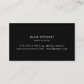 ブラックグリッターホログラフィックアイリジェスメイクアップ 名刺 (裏面)