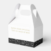 ブラックグリッターモダン誕生日（ユダヤ教の）バル・ミツバー記念日 フェイバーボックス (裏面サイド)