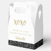 ブラックグリッターモダン誕生日（ユダヤ教の）バル・ミツバー記念日 フェイバーボックス (オープン)