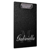 ブラックグリッターモノグラム クリップボード (右)