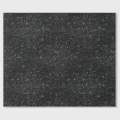 ブラックグリッターラッピング紙 ラッピングペーパー (フラット)