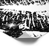 ブラックグリッターリップ ポスター (角)