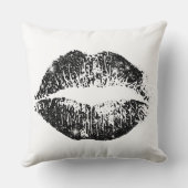 ブラックグリッターリップ#2 クッション (裏面)