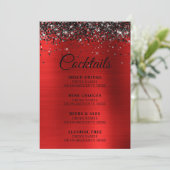 ブラックグリッターレッドフォイルカクテルバー メニュー (スタンド正面)