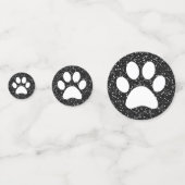 ブラックグリッター動物マスコットポープリントテーブル コンフェッティ (正面)