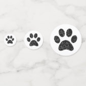 ブラックグリッター動物マスコットポープリントテーブル コンフェッティ (裏面)