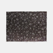 ブラックグリッター星 フリースブランケット (正面(横))