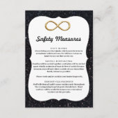 ブラックグリッター金ゴールドインフィニティ安全対策 エンクロージャーカード (正面)