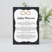 ブラックグリッター金ゴールドインフィニティ安全対策 エンクロージャーカード (スタンド正面)