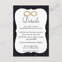 ブラックグリッター金ゴールドインフィニティ結婚ズ詳細