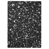 ブラックグリッター金ゴールドエレガントシックグラムパーソナライズされた クリップボード (裏面)