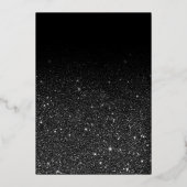 ブラックグリッター金ゴールドビジネス企業のクリスマス 箔招待状 (裏面)