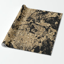 ブラックグリッター金ゴールドマーブルグラム抽象芸術 ミニマル