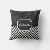 ブラックグリッター クッション (裏面)