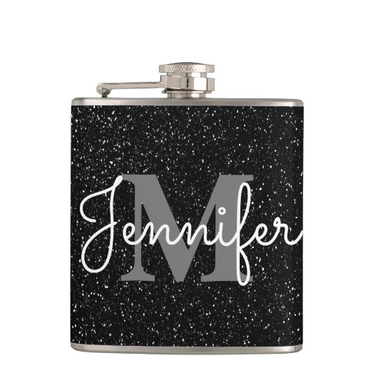 ブラックグリッター フラスク (正面)
