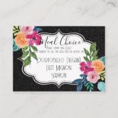 ブラックグリッター&フローラレインボーローズブーケミール エンクロージャーカード (正面)