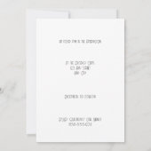 ブラックグリッター&ユーカリ結婚ス 招待状 (裏面)