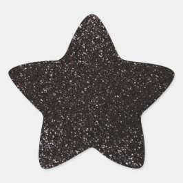 ブラックグリッター 星シール