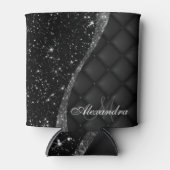 ブラックグリッターanfグリッター 缶クーラー (正面)