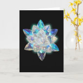 ブラックグリーティングカードのクリスタル カード (黄色い花)