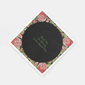 ブラックグリーンとブルゴーニュ スタンダードランチョンナプキン (角)