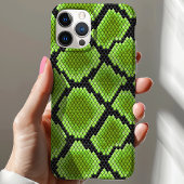 ブラックグリーンのヘビの皮のヘビ Case-Mate iPhoneケース