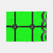 ブラックグリーンカスタムフリースブランケット フリースブランケット (正面(横))