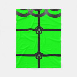 ブラックグリーンカスタムフリースブランケット フリースブランケット