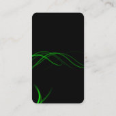 ブラックグリーンカーブブラシスクリプトミニマルモダンリスト 名刺 (裏面)