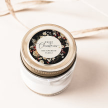 ブラックグリーンクリスマスステッカー