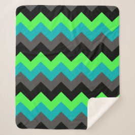 ブラックグリーングラデーションシボロンミディアムシェルパブランケット シェルパブランケット