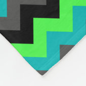 ブラックグリーングラデーションシボロン小フリースブランケット フリースブランケット (角)