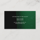 ブラックグリーンスタイリッシュメイクアップアーティスト名刺 名刺 (裏面)