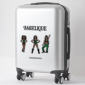 ブラックグリーンダンサー#1ステッカー シール (スーツケース)