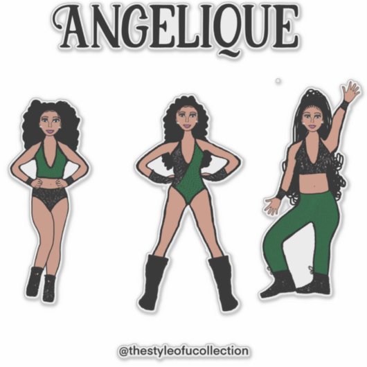 ブラックグリーンダンサー#2 シール (正面)