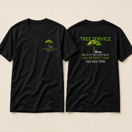 ブラックグリーンツリーサービス造園専門家 Tシャツ