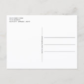 ブラックグリーンバッファローランバージャックプレイド&スノーフレーク ポストカード (裏面)