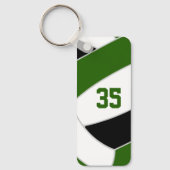 ブラックグリーンバレーボール部チームギフト キーホルダー (正面)