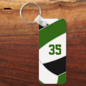 ブラックグリーンバレーボール部チームギフト キーホルダー (正面)