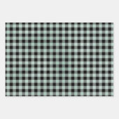 ブラックグリーンプレイド ラッピングペーパーシート (正面)