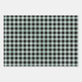 ブラックグリーンプレイド ラッピングペーパーシート