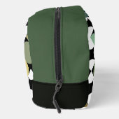 ブラックグリーンベージュブラウンミッドセンチュリーサークルパターン ドップキット (右)