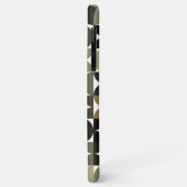 ブラックグリーンベージュブラウンミッドセンチュリーサークルパターン Case-Mate iPhoneケース (裏面/左)