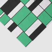 ブラックグリーンミッドセンチュリージオメトリック 薄葉紙 (詳細)