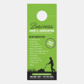 ブラックグリーンランドケア造園芝刈り ドアノブサイン (裏面)