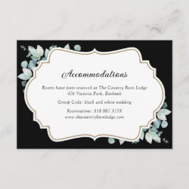 ブラックグリーンリーユーカリプツスホテルアコモデーションカード エンクロージャーカード